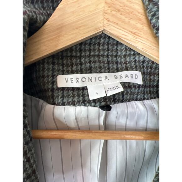 NEW Veronica Beard Pyle Houndstooth Dickey Jacket Sage Multicolor Size: 4 - Picture 5 of 8